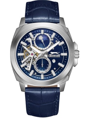 Slazenger  SL.09.2440.2.03 Quartz Deri Lacivert 44 mm Erkek Kol Saati