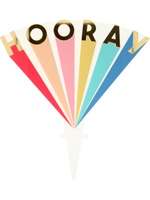 Meri Meri - Hooray Acrylic Cake Topper - HOORAY Akrilik Pasta Süsü