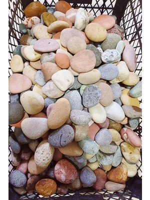 Kuzeylina 2 kg Çok Amaçlı Dekoratif Büyük Çakıl Taşı - Doğal Deniz Taşı