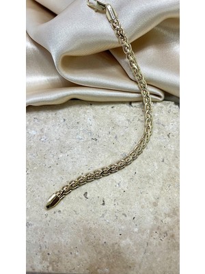 14 K Kuyumcu Hasır Model Vip Bileklik