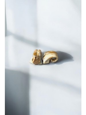 Kemik Fil Dişi Klipsli Düğme Aksesuarı 1 Çift