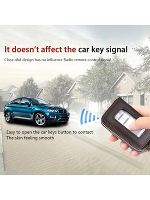 Tata Craft Suni Deri Şeffaf Pencereli Oto Anahtarlığı Akıllı Anahtar Koruyucu Kılıf