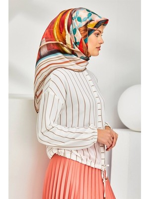 Armine Dj Saf Ipek Eşarp 8319D (S) (Nostalji Sura) 8319D04-39