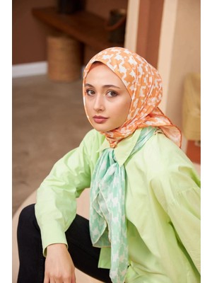 Kazayağı Desen Ince Pamuk Eşarp