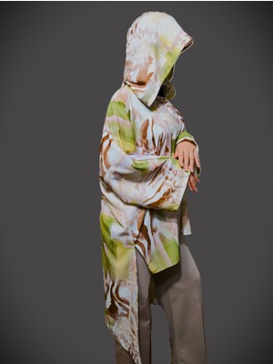 Leopar Desenli Kapüşonlu Tunik,her Adımdatarz