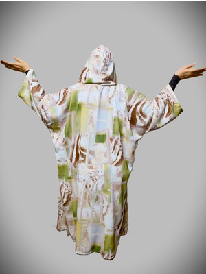Leopar Desenli Kapüşonlu Tunik,her Adımdatarz