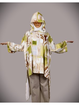 Leopar Desenli Kapüşonlu Tunik,her Adımdatarz