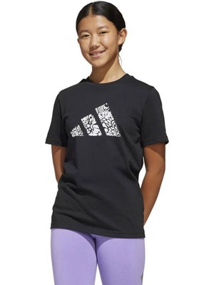 adidas Unisex Çocuk  Siyah  T-shirt JG ANIMAL LOGO Siyah JI6733