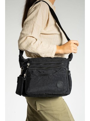 Klinkır Kadın Postacı Çanta Çok Cepli 25*20 cm Su Itici Kumaş Bayan Çapraz Askılı Omuz Çantası