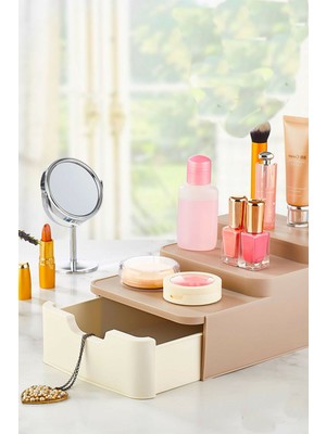 Çerçici Compact Çekmeceli ve Standlı Düzenleyici-  Makyaj Organizeri
