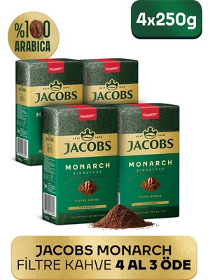 Jacobs Monarch Filtre Kahve 250 gr x 4 Paket