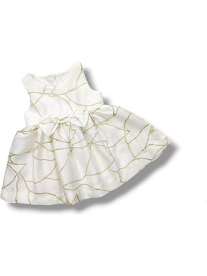 Çikoby Desenli Kız Bebe Elbise CK50545