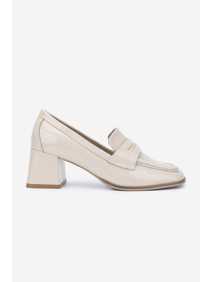 Valmenti Kadın  Deri Bej Topuklu Ayakkabı 35 5547 Bn Ayk Y25 Nude Rgn