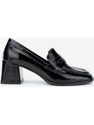 Valmenti Kadın  Deri Siyah Rugan Topuklu Ayakkabı 35 5547 Bn Ayk Y25 Sıyah Rgn