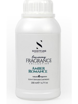 Scentfume Amber Romance Koku Makinesi Kartuşu, Koku Makinesi Parfümü, Aromatik Koku Kartuşu, Difüzör Esansı, İmza Koku Esansiyel Yağ