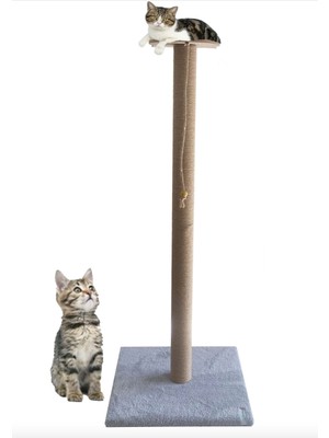 Nursoft Büyük Kedi Tırmalama Tahtası 100 cm Gri Renkli Kaliteli Malzeme ile Tasarlanmış