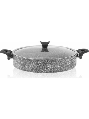 Taç 30 cm Pilav Tenceresi Ultra Granit Basık Tencere
