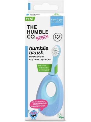The Humble Co. Bebek Diş Fırçası Mavi Hassas Diş Etleri İçin 6 Ay-2 Yaş Arası Kullanıma Uygun