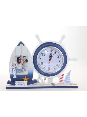 Delta Online Ahşap Marin Dümenli Çerçeveli Saat Model 1