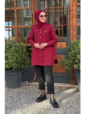 Invee Kapitone Gömlek 6827 Bordo