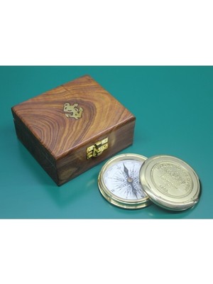 Delta Online Ahşap Kutulu Pirinç Pusula Model 9