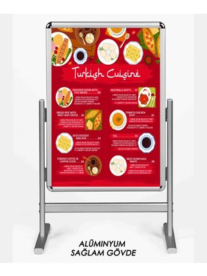 DRK PRINT Ayaklı Yer Panosu Rondo Köşe 70x100