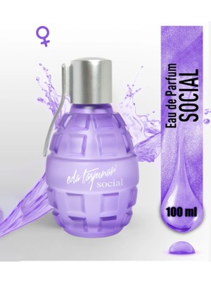 Eda Taşpınar Social Kadın EDP Parfüm 100 ml Çiçeksi Koku ile Etkileyici ve Ferah Hediye Seçeneği