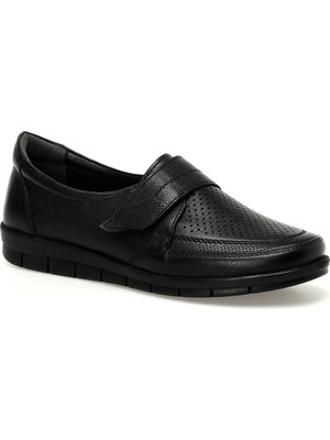 Polaris 105037 Siyah Ortopedik (5 Nokta) Cırtlı Kadın Ayakkabı