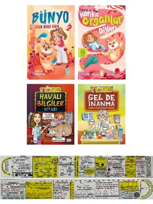Bünyo 1. 2.  /  Havalı Bilgiler Kitabı  /  Gel De İnanma  4  Kitap  (Matematik Öğreten Cetvel)