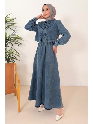 Ceket Elbise Ikili Takım 1364 - Mavi