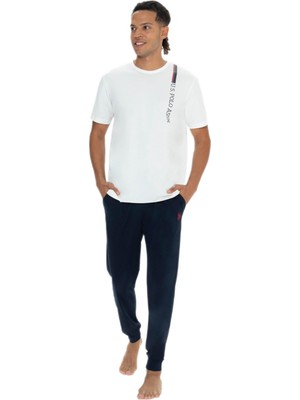 U.S. Polo Assn. Erkek Ekru Pijama Takım 18890