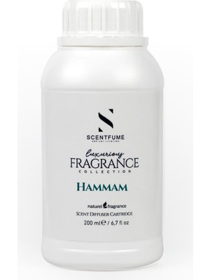 Scentfume Hammam Koku Makinesi Kartuşu, Koku Makinesi Parfümü, Aromatik Koku Kartuşu, Difüzör Esansı, İmza Koku Esansiyel Yağ