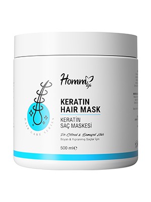 Homm Life 500 ml Pürüzsüzleştirici Keratin Saç Maskesi Hafif Yağlandırmayan Formül