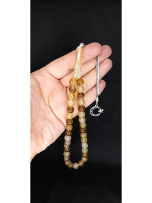 Anemore Collection Sevgiliye Özel Hediye Kedigözü Tesbih Kahverengi Renkli Küre Kesim H-1332.