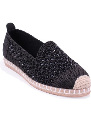 Dagoster DZA07-1155312 Siyah Triko Günlük Babet Kadın Ayakkabı