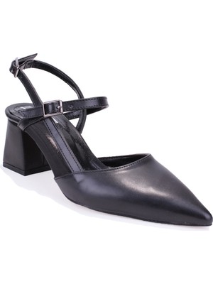 Dagoster DZA07-1296100 Siyah Klasik Topuklu Kadın Ayakkabı