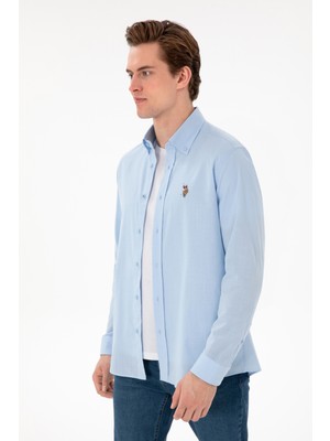 U.S. Polo Assn. Erkek Açık Mavi Gömlek Basic 50298000-VR003