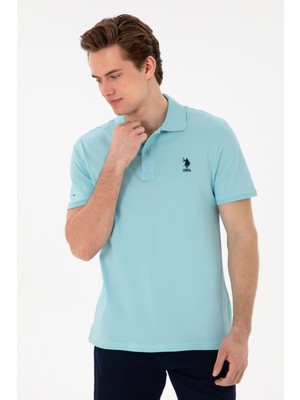 U.S. Polo Assn. Erkek Slim Fit Polo Yaka Aqua Basic Tişört 50298011-VR007