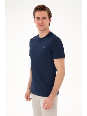 U.S. Polo Assn. Erkek Regular Fit Bisiklet Yaka Lacivert Basic Tişört 50298015-VR033
