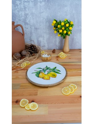 Bambum Kangura - Yuvarlak Tepsi Limon Büyük