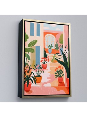 Miyrem canvas Serie  Minimalist Yazlık Bahçesi TABLOSU-7669