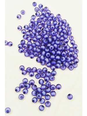 Royaleks Yuvarlak Boncuk Içten Boncuklu Bileklik Çanta Boncuğu 8 mm 50 Gr Eflatun - BNC472