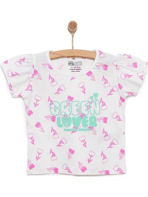 HelloBaby Basic Kız Lale Desenli T-Shirt Kız Bebek