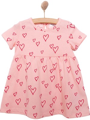 Hellobaby Basic Kız Kalp Desenli Elbise Kız Bebek