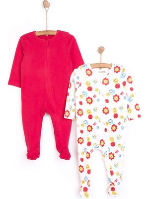 Hellobaby Yenidoğan Kız  2li Patikli Tulum Kız Çocuk