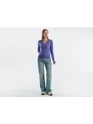 United Colors Of Benetton Kadın / Kız Mor Kazak (Model Kodu: 124A1002D4488 )