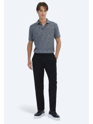 Kip Siyah Dokuma Jogging Fit Casual Pantolon