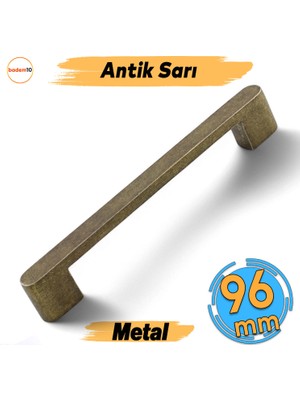 Badem10 Uhud Kulp 96 mm Antik Sarı Metal Mutfak Mobilya Çekmece Mutfak Dolap Dolabı Kulpları Kapak Kulbu