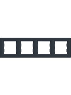 Schneider Asfora Antrasit Dörtlü Çerçeve Yatay