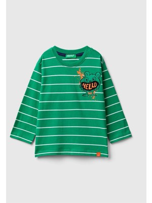 United Colors Of Benetton Erkek Yeşil Tişört (Model Kodu: 3KUYG10FD )